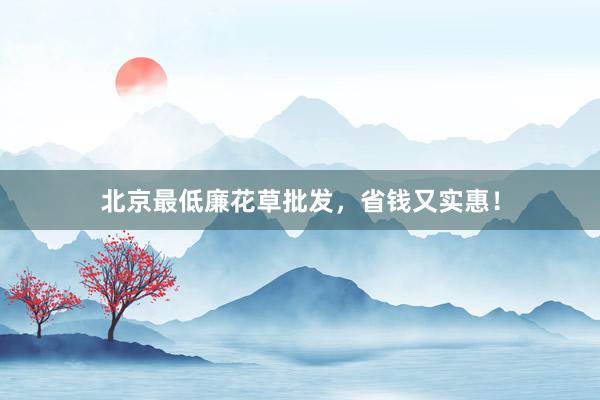 北京最低廉花草批发，省钱又实惠！